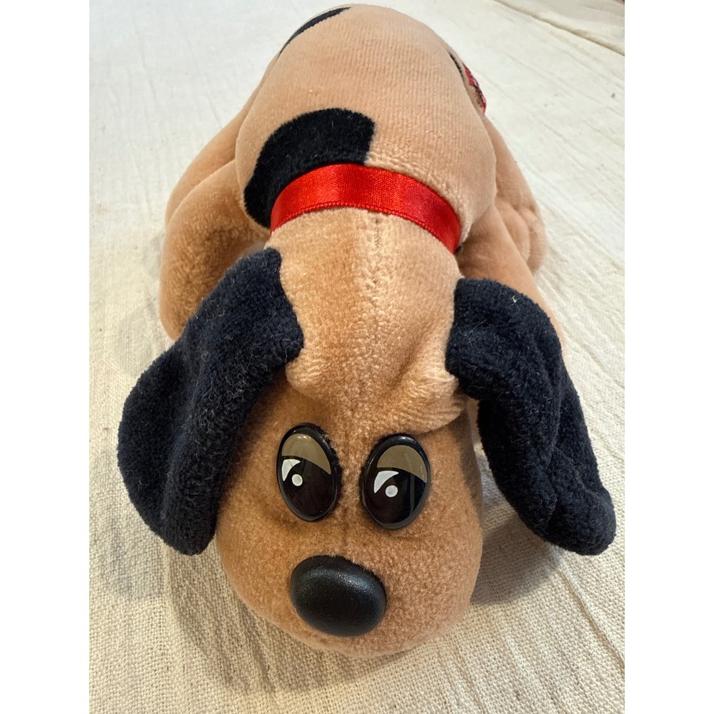 Vintage‎ 1986 Tonka Pound Puppies Tan Black Spotted Dog Plush 8 Inch 9686